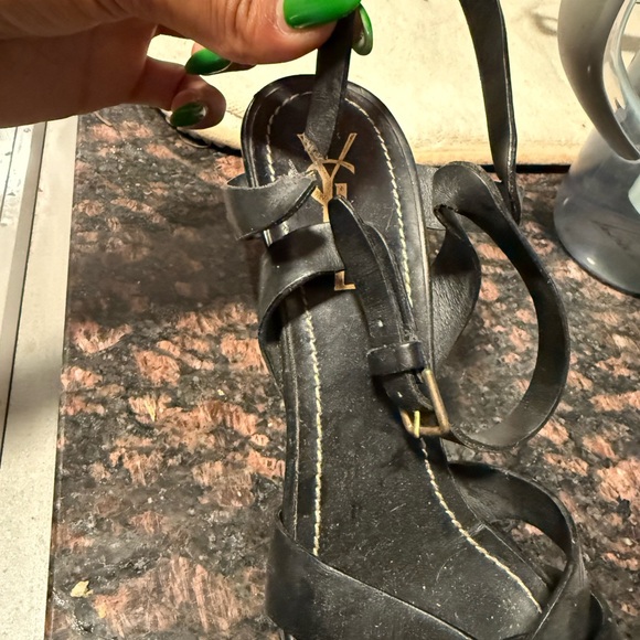 Authentic YSL Tribute Platform Sandals - one strap is ripped (priced to sell) - Picture 9 of 10